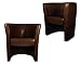 Produktbild TOP Sessel Clubsessel Loungesessel Cocktailsessel Kunstleder "GAZELLE" Braun W042 51 FORTISLINE
