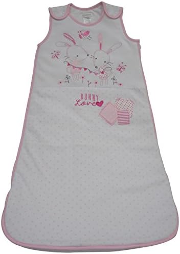 Baby Sleeping Bag 2.5 TOG Bedding 6-24 Month - boys and girls designs by Pitter Patter (12-18 Months, Bunny Love)