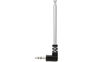 Festnight Antenna Radio FM Antenna Retrattile 3,5 mm 4 Sezioni Antenna L-Shape 240mm