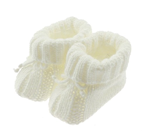 New-born Baby Girls Boys Comfort Thick Cotton Booties Turn Down White