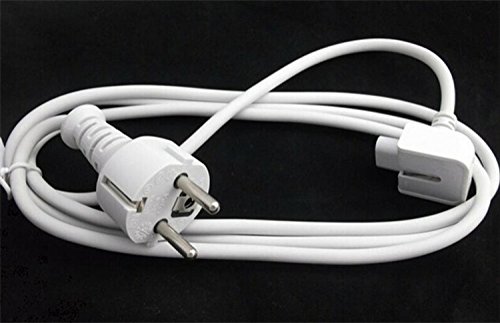 MyGadget 1,8 M Verlängerungskabel Stromkabel Stromversorgung-Kabel mit Duckhead Anschluss für Macbook Ladegeräte Air / Pro 13 & 15 Zoll, PowerBook G3, G4 Netzteile A1184 A1222 A1021 MA938 (weiß)