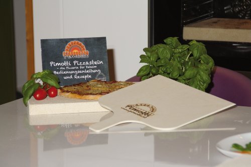 2cm Pimotti Pizzastein/Brotbackstein im Set mit Schaufel und Rezepten - 4