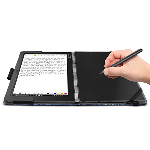 Lenovo Yoga Book hülle,Infiland Slim Fit Folio PU-lederne dünne Kunstleder Schutzhülle Cover Tasche für Lenovo Yoga Book 25,65cm (10,1 Zoll Full HD) 2-in-1 Tablet PC (mit Auto Schlaf / Wach Funktion)(Sterne) - 3