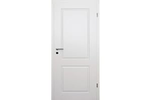 HORI® Room Door, Complete Set with Frame and Door Handle, Interior Door, Painted White, with Two Fillings, Height 198.5 cm, Stop, Width and Wall Thickness Selectable, DIN Right, 1985 x 860 x 160 mm
