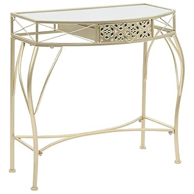 vidaXL Table d'Appoint Style Français Métal Doré Table Auxiliaire Support
