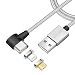 Produktbild Premium Magnet Ladekabel [1m] Micro USB Magnet Lightning-Kabel von VIDARE mit Lebenslanger Garantie - Geflochtenes 2.4A Schnellladekabel für Apple und Android Handys (Gamer L-Edition)