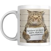 Pişman Değilim Komik Yazılı Kupa Bardak Hediyelik &Ccedil;ay Kahve Kupası Coffee Mug