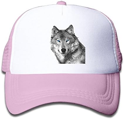 Funny Caps Grey Wolves Gray Wolf Lone Wolf Kids Adjustable Mesh Cap Trucker Hats Mesh Trucker Cap Pink