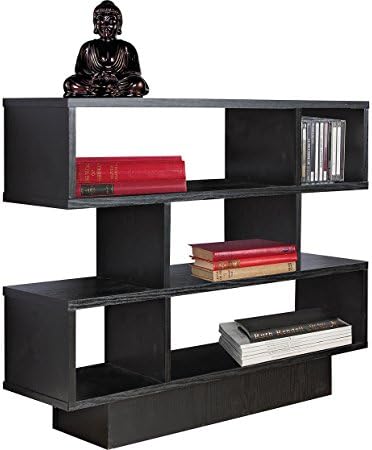 High Quality Black Ash Cubes Effect Shelving Unit