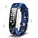 Produktbild Antimi Fitness Armband, Wasserdicht IP67 Fitness Tracker, Pulsuhren, Schrittzähler, Kamerasteuerung, Vibrationsalarm Anruf SMS Whatsapp Beachten kompatibel mit iPhone Android Handy (Blau)