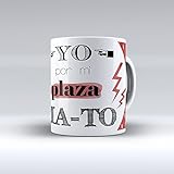 Capacidad: 11 oz = 325 ml April Taza cerámica desayuno regalo original Opositor oposicionesYo por mi plaza MA-TO