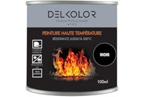 DELKOLOR - Delkolor Peinture Haute Température - 100ml - Couleur Noir