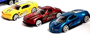 Kuhu Creations Classical Toys Cars Vehicle Gift Pack with 3 Units, 8 cm (Multicolour)