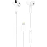 Lucatech iPhone 11 Pro, 11 Pro Max, 14 Pro, 14 Pro Max ile Uyumlu Silikonlu Lightning Kulaklık, Beyaz