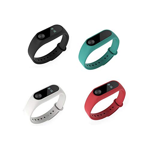 Fit-power Colorida banda reloj de reemplazo para Xiaomi Mi banda 2 bandas de accesorios inteligentes pulsera(No Tracker) (Pack of 3-type F)
