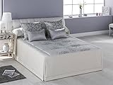 Tejido jacquard Tejidos JVR - Colcha edredón Harmony Cama 105 - Color Plata
