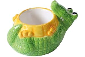 Portauovo Crockery Critters - Coccodrillo di Deluxebase. Simpatici portauova in ceramica a forma di animale per bambini e adulti.