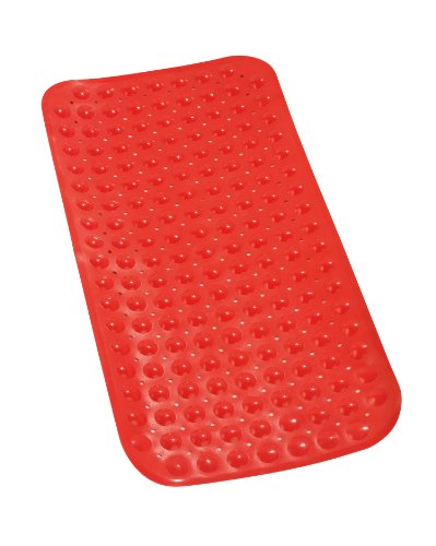 WENKO 18952100 Wanneneinlage Tropic Red - Rutschstopp, Saugnäpfe, Kunststoff, Rot