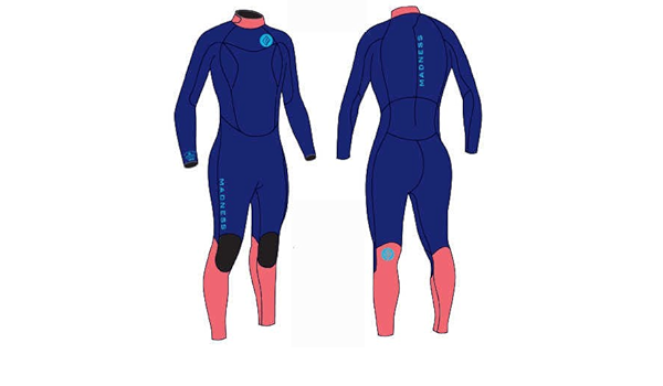 COMBINAISON SURF FEMME MADNESS EVOLUTION 3/2MM BLUE/FLUO RED : Amazon.fr:  Sports et Loisirs