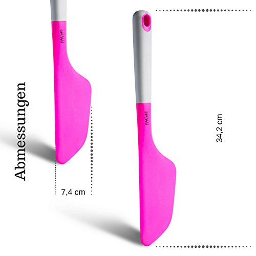 Paulis Kitchen – Flexibler Spatel für den Thermomix® TM5 / TM31 Mixtopf und Schüsseln (Pink/Grau) - 6