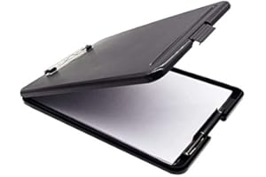 ‎SEEALLDE Klemmbrett A4 Slim Clipboard Aufbewahrungsbox,Transparente Kunststoff Zwischenablage Aufbewahrungskoffer Papierhalter Aufbewahrungs-Zwischenablage Ideal für Schul, Heim,Büro Verwenden