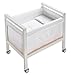 PETIT PRAIA Piu Piu Rosa 100 Percent Printed Soft Cotton Moon Crib (50 x 80 x 75 cm, Small, White/Pink/Lilac)