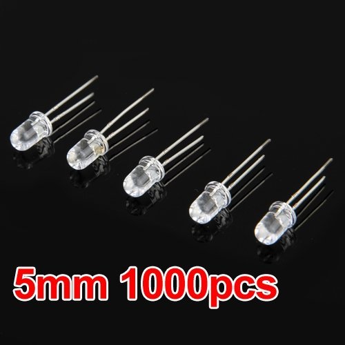 Preisvergleich Produktbild 1000x LED 5mm Blau wasserklar Leuchtdioden Dioden rund