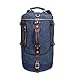 Produktbild Lightpurple Crazy Horse Bucket Bag Zylinder Rucksack Herren Taschen Schulter Canvas Taschen (Color : Blue)