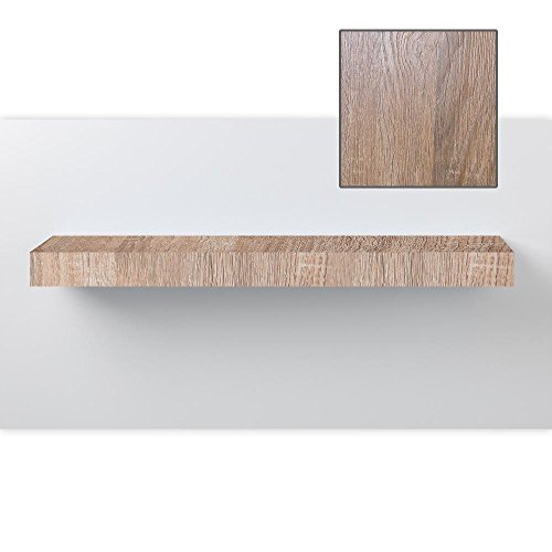 Wandboard, Wandregal, Steckboard, in verschiedenen Farben und Längen, Länge:60cm, Farbe:Sonoma