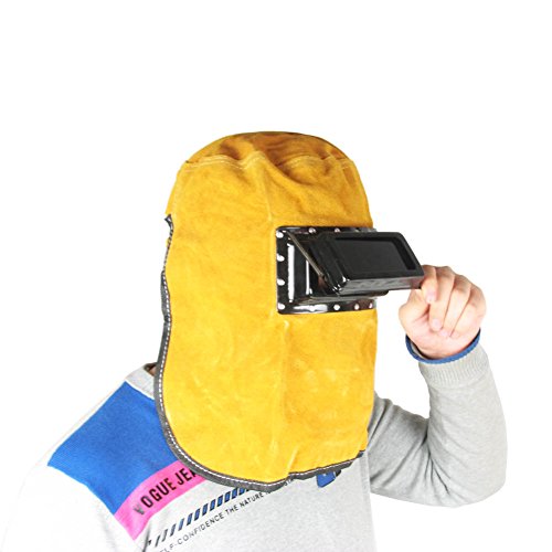 VERY100Leder Auto Verdunkelung Schweißhelm Filter Objektiv-Kopf-Hals-Siegel Hood - 4