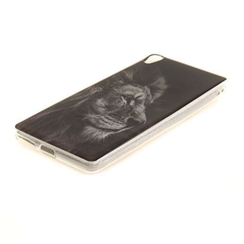 Sony XA Hülle, Xperia XA Hülle Case, Cozy Hut Sony Xperia XA Hülle TPU Case Schutzhülle Silikon Crystal Clear Case Sony Xperia XA (5 Zoll) Hülle Case Cover Ultra-Transparente Flexible TPU Bumper Handy Tasche Case Cover Etui Hülle mit Anti-Rutsch Kratzfest – Black Lion - 4