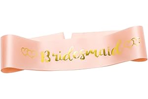 Yueshop 1 PCS Rose Gold Sash of Bride to be/Bridesmaid/Maid of Honour Sash for Hen Party Wedding (Bridesmaid)