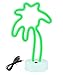 Produktbild AIZESI Coconut Lamp Kokosnuss Neon Licht Grün LED Leuchtreklamen, Kunst Wand Beleuchtung Dekor für Home Bar Freizeit Geburtstag Party Kinderzimmer Hochzeit (kokospalme Grün)