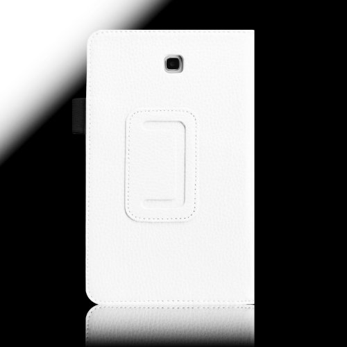 Fintie Samsung Galaxy Tab 3 7.0 (7 Zoll) SM-T210 SM-T211 Hülle Case – Slim Fit Folio Bookstyle Kunstleder Schutzhülle Cover Tasche mit Ständerfunktion und Stylus-Halterung, Weiß - 4