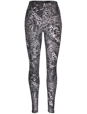 Piarini Winter-Leggings mit Teddy-Innenfleece | Thermo-Leggings extra kuschelig warm in Blau Rot Grau verschiedene...