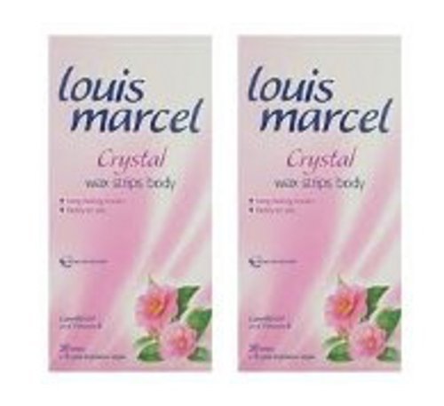 Louis Marcel Waxing Strips Crystal Gel X ( 2 Boxes) = 20 Double = 40 Strips
