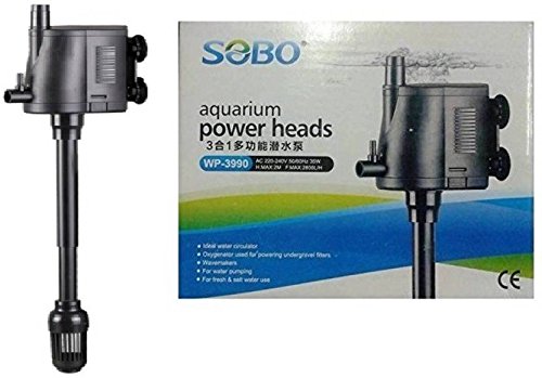 CGT SOBO 3 in 1 Multi Functional Aquarium Power Heads Filter Submersible Pump Suitable for Fresh and Salt Water (WP-3990)