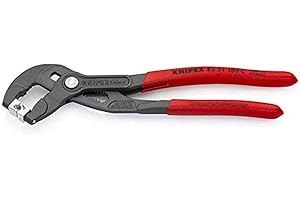 Knipex Alicate para abrazaderas Click gris atramentado, recubiertos de plástico antideslizante 180 mm 85 51 180 C