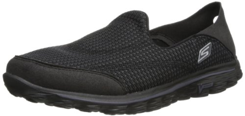 Skechers Go Walk 2 Convertible, Women Hi-Top Sneakers, Black (Bbk), 3 UK