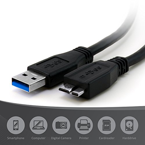 CSL – 1,8m USB 3.0 Super Speed Kabel | A-Stecker zu Micro-B-Stecker | Verbindungskabel/Datenkabel für Smartphone/Tablet uvm. | bis zu 5 Gbit/s | mehrfach geschirmt | PC & MAC | Ladekabel auch für Samsung Galaxy S5 | 1,8 Meter - 4