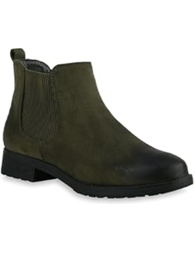 Modische Damen Stiefeletten | Chelsea Boots Prints | Schuhe Bequem | Übergrößen Gr. 36-42 | Zipper Wildleder-Optik...