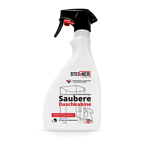 Steigner Anti Kalk Reinigungsmittel Dusche Duschkabinenreiniger Duschkabine reinigen Entkalker Sanitärreiniger Kalklöser Kalkentferner Duschabtrennung Duschwand Glas, 1 Stück, 52563226 - 3