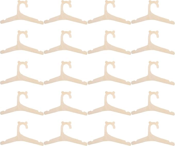 20 Perchas de Madera para Bebé - Perchas Infantiles Antideslizantes y Delgadas - Perchas de Madera para Ropa de Bebé Recién
