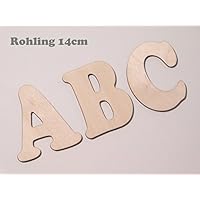 Holzbuchstaben/ Buchstabenrohling 14cm zum bemalen. Als Wunschname individualisierbar. Buchstaben von A-Z vorhanden auch Sonderzeichen wie &,?,! usw.