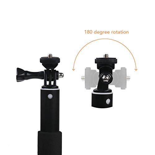 APEMAN SS150 Palo Selfie, Palo de Autofoto Extensible para Cámara Deportiva, Negro