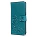 Produktbild Huawei P20 Pro Notebook mit Hülle, Premium PU-Leder Flip Wallet Case Embossed Four Leaf Clover mit Stand Kartenhalter Slots Folio Weich TPU Bumper Cover Schutzhülle Hülle für Huawei P20 Pro