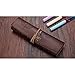 Produktbild ASKHY Federmäppchen Retro Schatzkarte Federmäppchen Luxus Roll Leder Pu Federbeutel Schreibwaren Schulbedarf Make Up Kosmetiktasche,Deep Brown-3