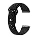 Produktbild HermosaUKnight 1 stücke silikon atmungsaktive Armband Armband für Fitbit Versa smart Watch Bunte ersatz Armband Strap-schwarz + schwarz (s)