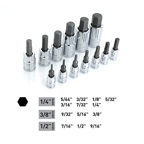 Capri Tools SAE IMBUS Bit Stecknuss Bit Set S2, 13 Teile - 3