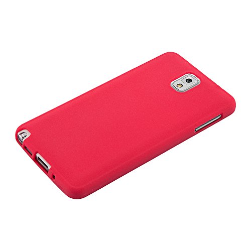 Samsung Galaxy NOTE 3 Funda Super Delgada de Silicona TPU en FROST ROJO de Cadorabo  Dise  o FROST      Cubierta Protectora Ligera Flexible con Antichoque para Tel  fono M  vil     Gel Protecci  n Carcasa Case Cover
